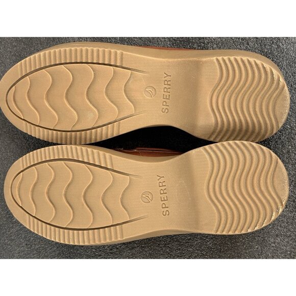 Sperry Women's 12 Bayside Boat Shoe Sahara Brown Leather Chunky (STS89211) - Picture 11 of 16